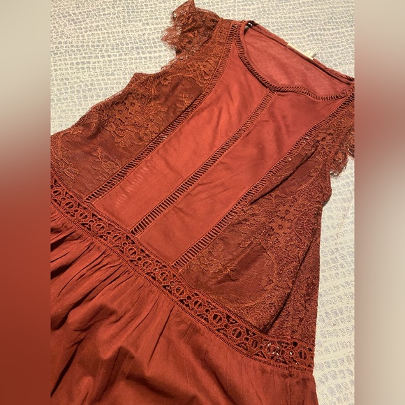 Floriet from Anthropologie VGUC Burgandy Drop Waist Dress - Picture 4 of 8